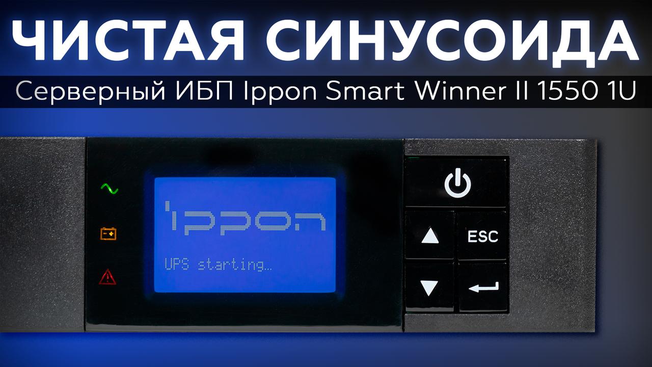 Обзор ИБП Ippon Smart Winner II 1550 1U размерности 1U