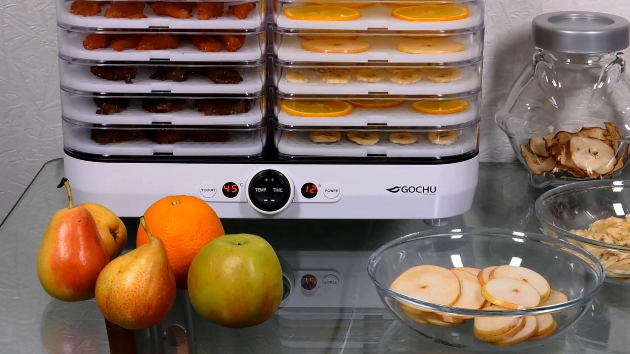 Обзор дегидратора Gochu D-310 с возможностью одновременной сушки разных продуктов